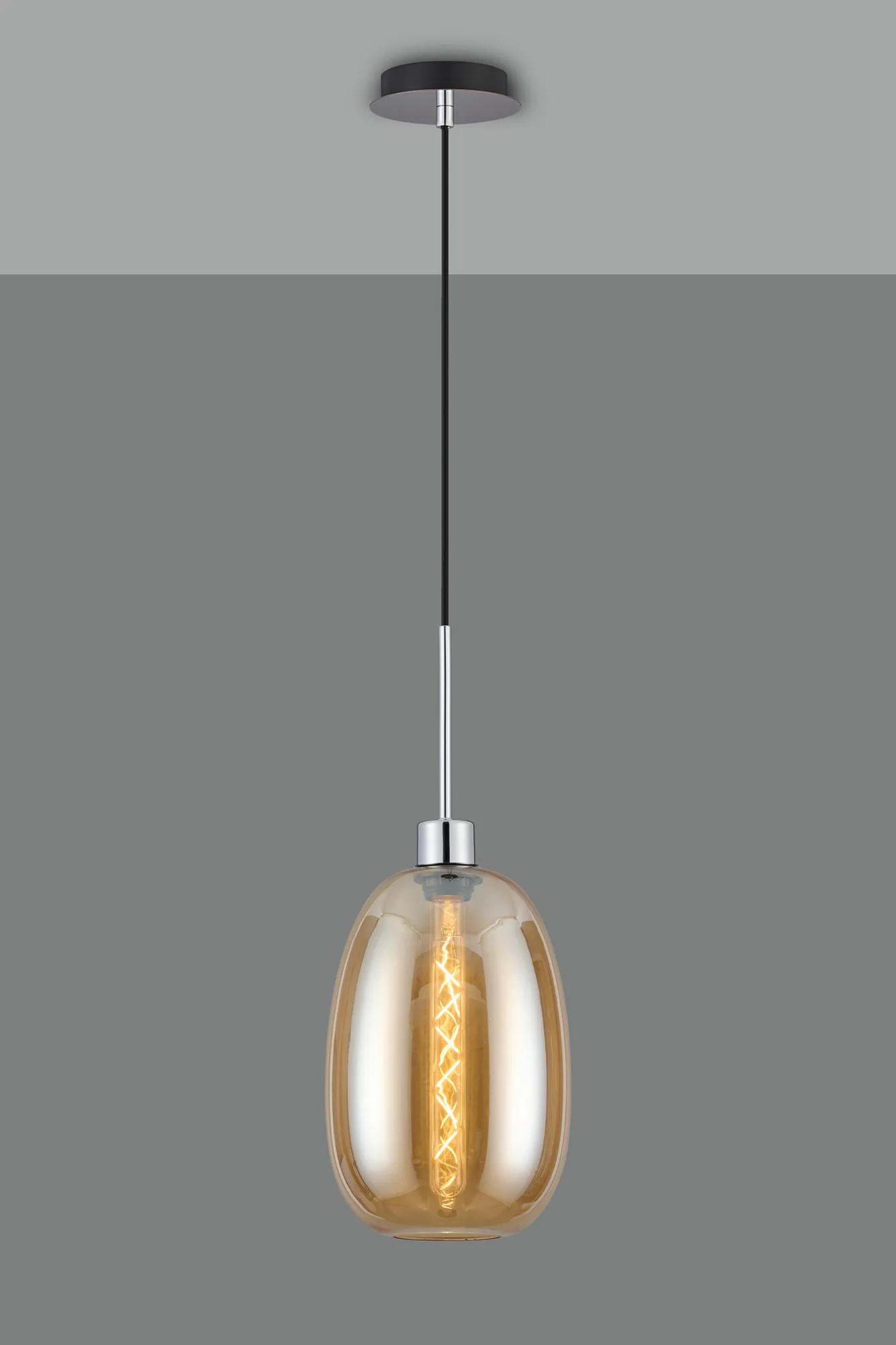 Lori Polished Chrome Ceiling Lights Deco Single Pendant Lori Polished Chrome Ceiling Lights Deco Single Pendant